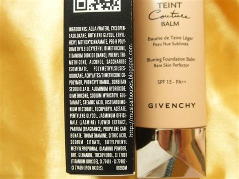 Givenchy Teint Couture Balm ingredient